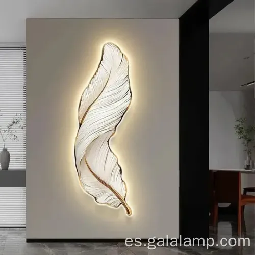 Modern Dimmable Wall Donce con elegante diseño de plumas